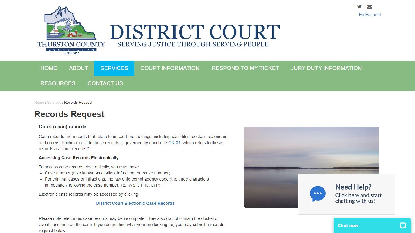 Records Request | Thurston District Court